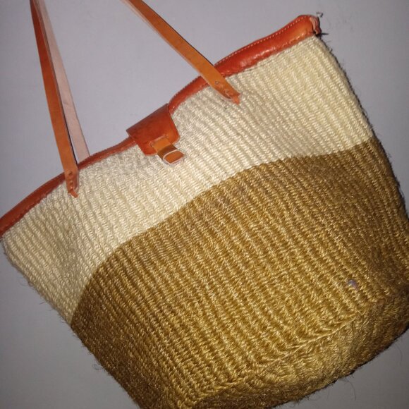 Xlarge sisal Kiondo Kikuyu Kenya Tote bag - Picture 5 of 6